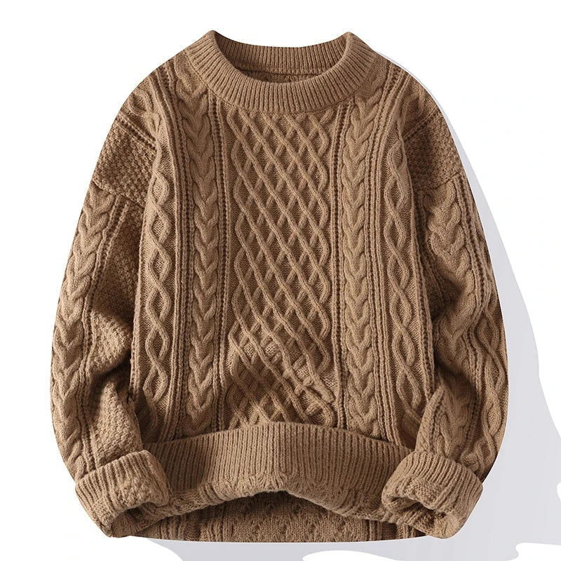 Klassischer Pullover mit Kabelstrick für Eleganz