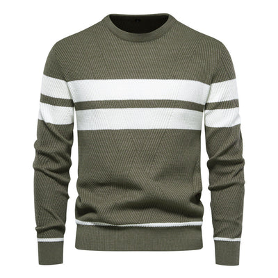 Klassischer Streifenpullover mit Elegantem Rundhalsausschnitt