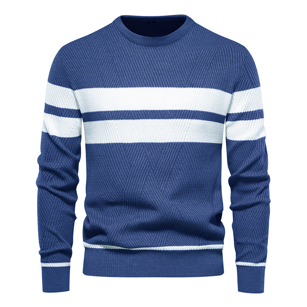 Klassischer Streifenpullover mit Elegantem Rundhalsausschnitt