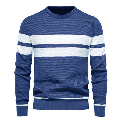 Klassischer Streifenpullover mit Elegantem Rundhalsausschnitt