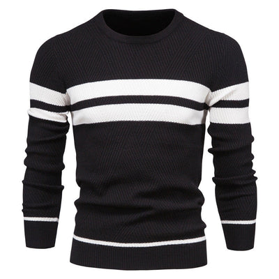 Klassischer Streifenpullover mit Elegantem Rundhalsausschnitt