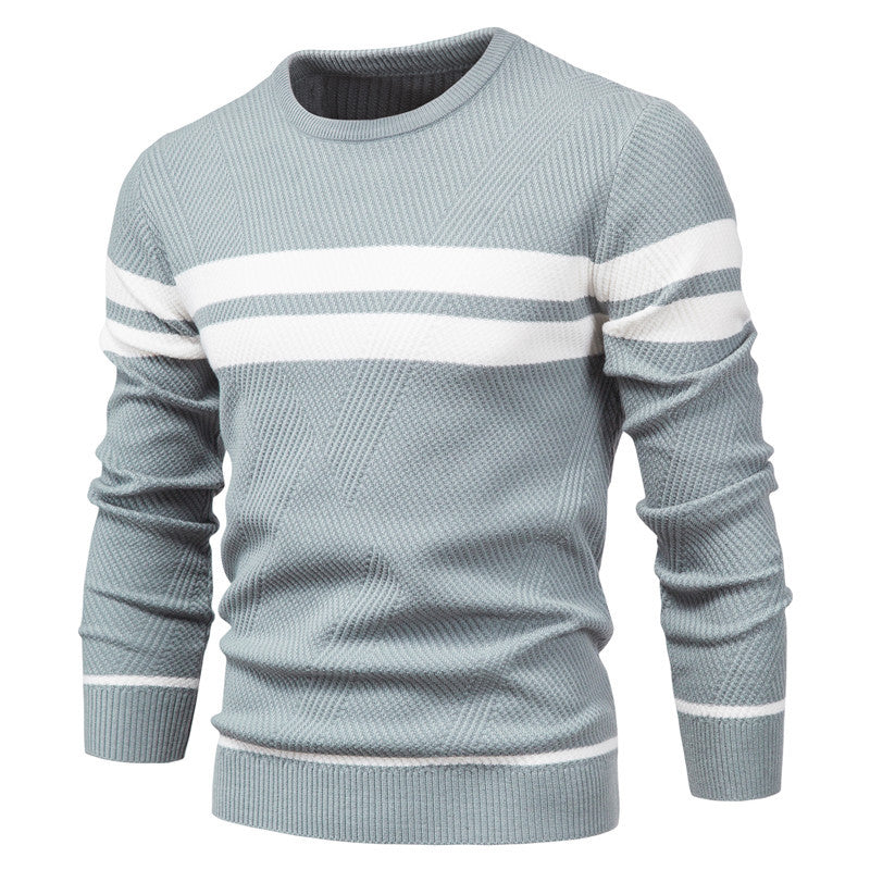 Klassischer Streifenpullover mit Elegantem Rundhalsausschnitt