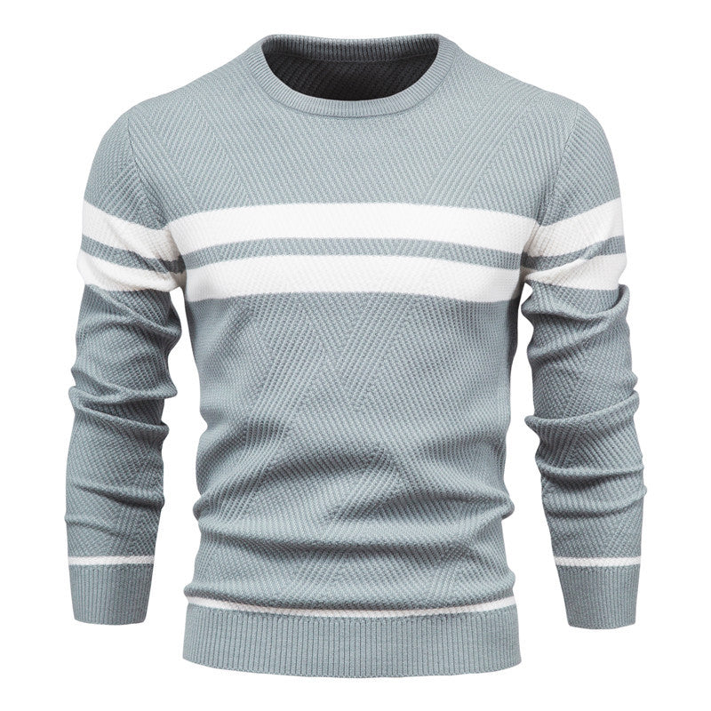 Klassischer Streifenpullover mit Elegantem Rundhalsausschnitt