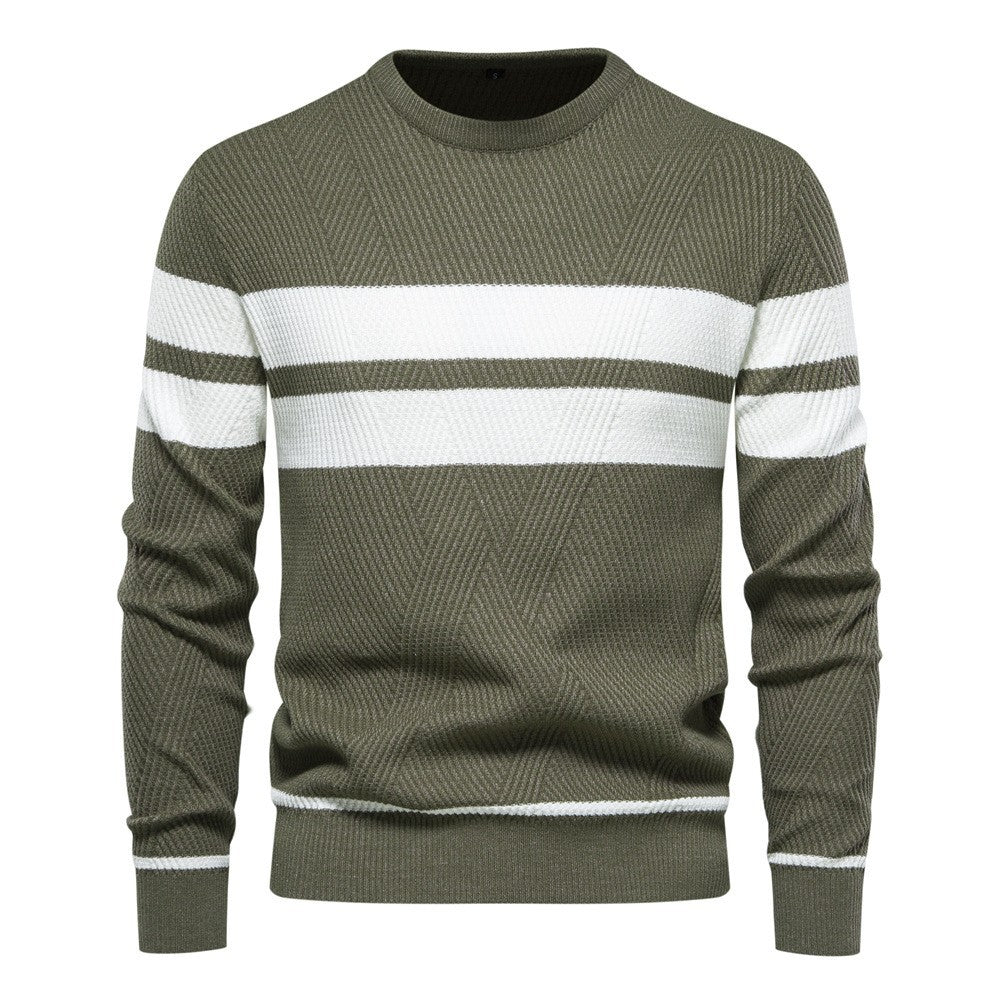 Klassischer Streifenpullover mit Elegantem Rundhalsausschnitt