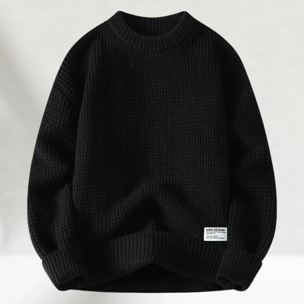 Klassischer Strickpullover mit Crew-Hals