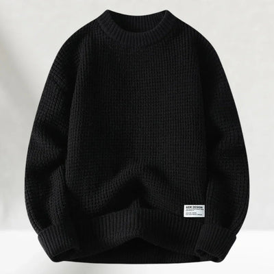Klassischer Strickpullover mit Crew-Hals