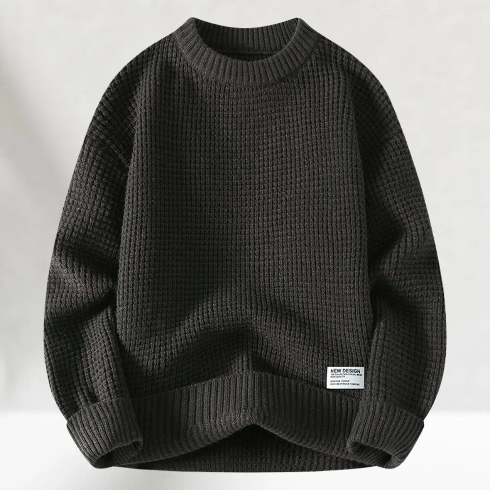 Klassischer Strickpullover mit Crew-Hals
