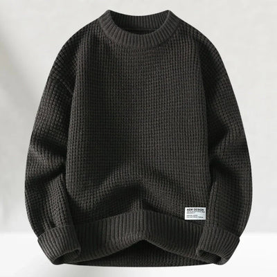 Klassischer Strickpullover mit Crew-Hals