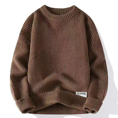 Klassischer Strickpullover mit Crew-Hals