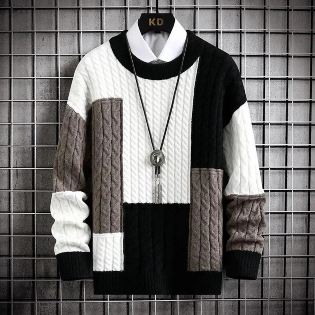 Klassischer Strickpullover mit Elegantem Rundhalsausschnitt