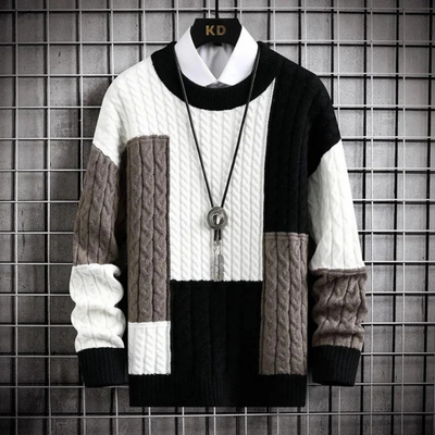 Klassischer Strickpullover mit Elegantem Rundhalsausschnitt