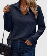 Sophie | Eleganter Und Wärmender Winterpullover Für Damen – Dunkelblau