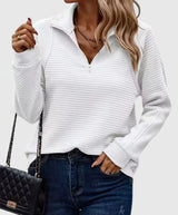 Sophie | Eleganter Und Wärmender Winterpullover Für Damen – Weiß