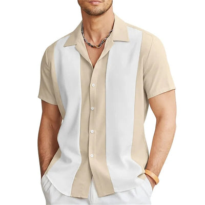 Kurzarmhemd | Gestreift | Button-Up | Sommerhemd | Herrenhemden