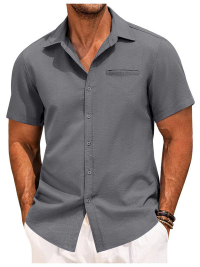 Kurzarmhemd – Leichtes Herrenhemd mit Kragen und Knöpfen