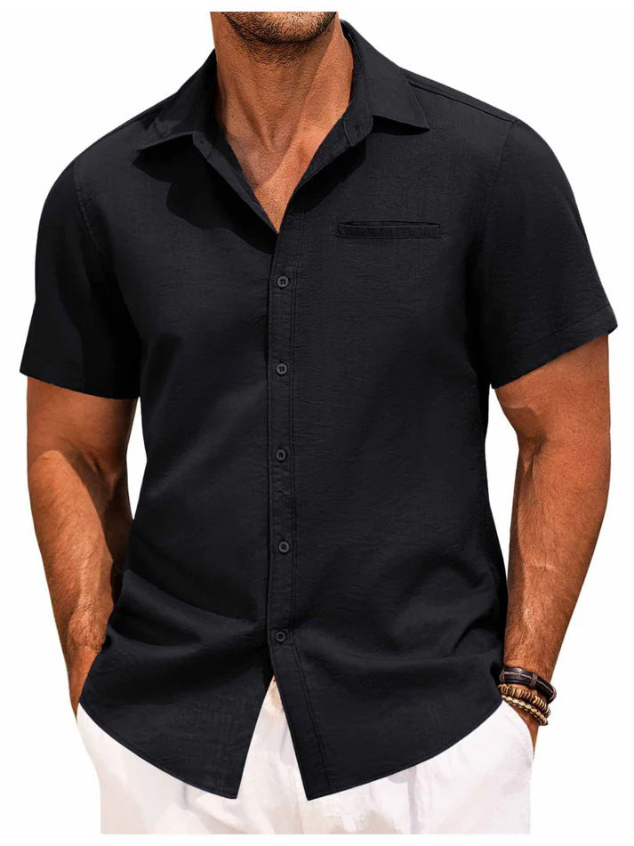 Kurzarmhemd – Leichtes Herrenhemd mit Kragen und Knöpfen