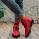 Handgefertigte Komfort Sneaker-Stiefel - Amara – Rot