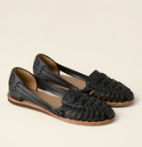 Damen Orthopädische Flache Leder Sandalen – Stilvolle Komfortsandalen – Schwarz