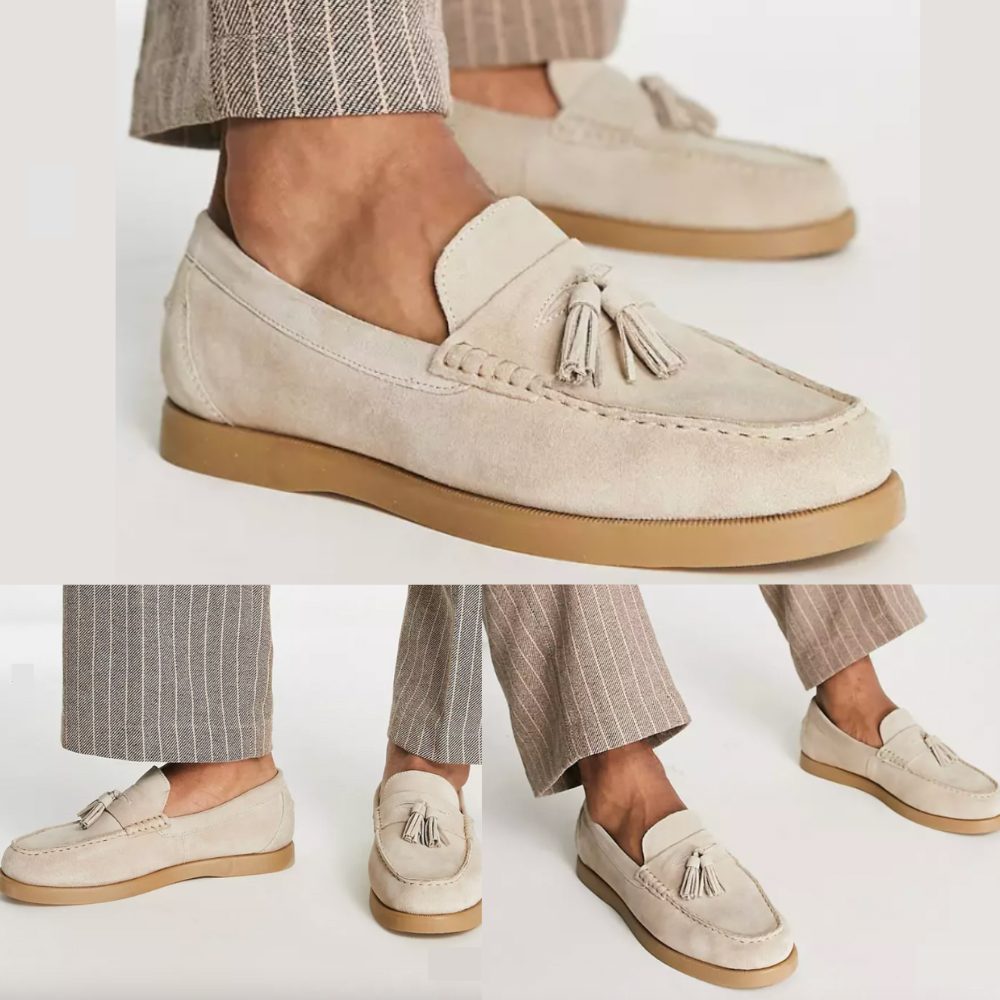 Neron – Beige Leder Loafer für Herren