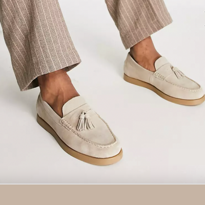 Neron – Beige Leder Loafer für Herren