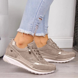 Orthopädische Sneaker für Damen mit Fußgewölbestütze – Beige