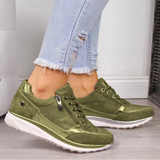 Orthopädische Sneaker für Damen mit Fußgewölbestütze – Grün
