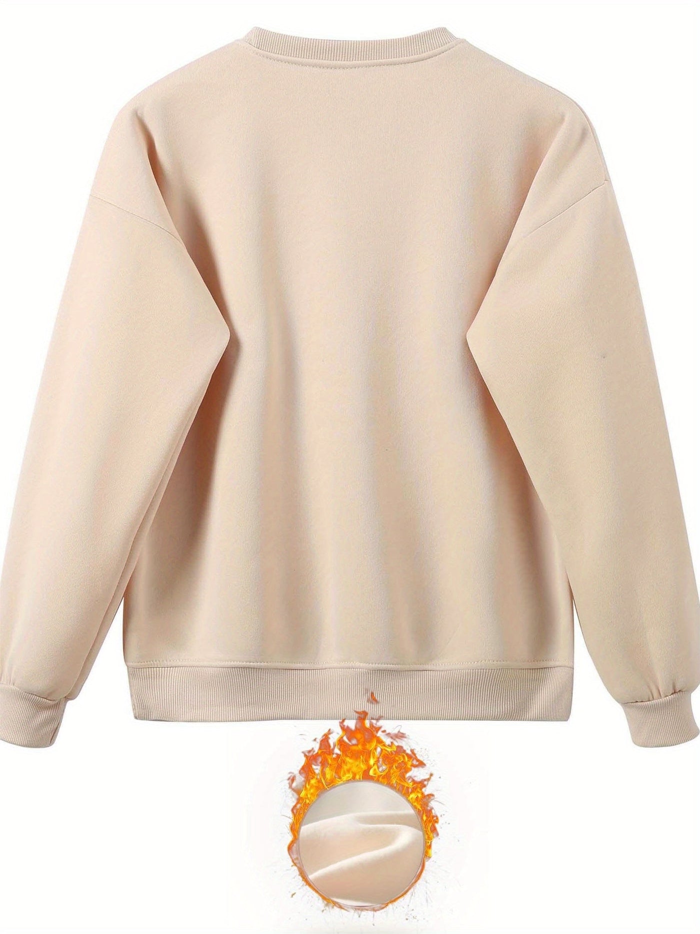 Bequemer Damen-Pullover mit Rundhals und Jogginghosenkleid | Warmes Set für Herbst und Winter