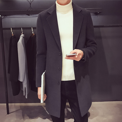 Herren Woll-Mantel Elegante Business Jacke - Büro und Freizeit