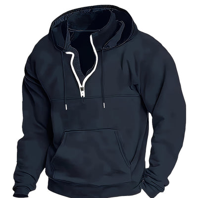 Lässiges Herren Kapuzenshirt mit Reißverschluss | Baumwolle | Sportlich