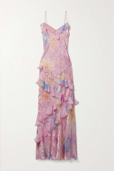 Latonya - Licht Kleid Mit Rüschen