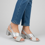 Catharina | Stilvolle Damen-Sandalen mit Slingback-Riemen – Grau