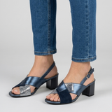 Catharina | Stilvolle Damen-Sandalen mit Slingback-Riemen – Blau