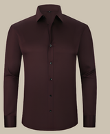 Langarm Hemd Herren | Klassischer Schnitt & Business-Look – Braun