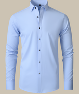 Langarm Hemd Herren | Klassischer Schnitt & Business-Look – Hellblau