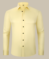 Langarm Hemd Herren | Klassischer Schnitt & Business-Look – Gelb