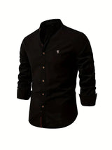 Langarm Hemd Herren | Zeitloser Look & hoher Tragekomfort – Schwarz