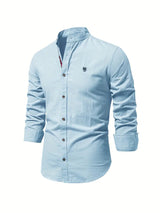 Langarm Hemd Herren | Zeitloser Look & hoher Tragekomfort – Hellblau