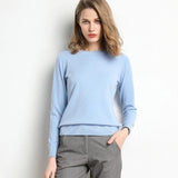 Langarm-Pullover Mit Rundhalsausschnitt - Katrin – Hellblau