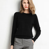 Langarm-Pullover Mit Rundhalsausschnitt - Katrin – Schwarz