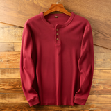 Langarmhemd Herren | Knopfleiste & Zeitloser Look – Rot