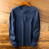 Langarmhemd Herren | Knopfleiste & Zeitloser Look – Marineblau