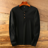 Langarmhemd Herren | Knopfleiste & Zeitloser Look – Schwarz