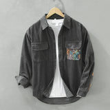 Langarmhemd Herren | Vintage Look & Robuste Verarbeitung – Grau