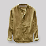 Langarmshirt Herren | Button-Down-Kragen & souveräner Look – Gelb