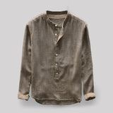 Langarmshirt Herren | Button-Down-Kragen & souveräner Look – Khaki