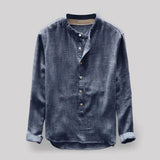 Langarmshirt Herren | Button-Down-Kragen & souveräner Look – Blau