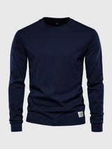 Langarmshirt Herren | Rundhals & cleanes Basic für jeden Tag – Dunkelblau