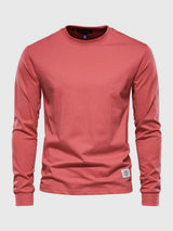 Langarmshirt Herren | Rundhals & cleanes Basic für jeden Tag – Rot