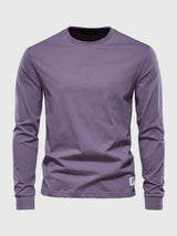 Langarmshirt Herren | Rundhals & cleanes Basic für jeden Tag – Lila