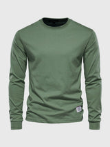 Langarmshirt Herren | Rundhals & cleanes Basic für jeden Tag – Grün
